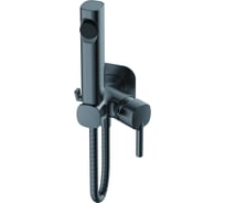Смеситель с гигиенической лейкой Haiba HB5518-3 оружейная сталь (336443) 00336443
