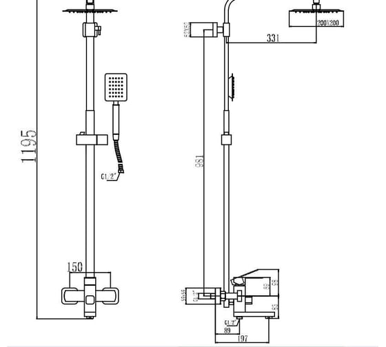 Душевая стойка Fmark FS8145C