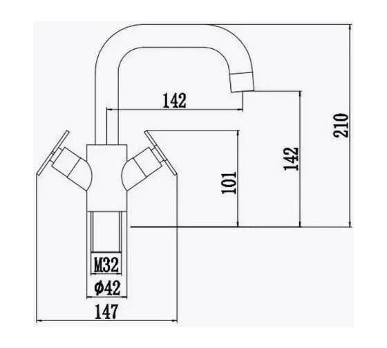 Смеситель для мойки Fmark FS8502