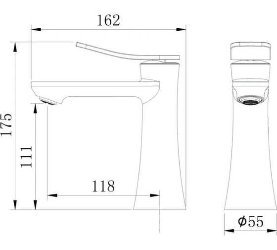 Смеситель для раковины Grossman Advans графит сатиновый 510.K35.09.420