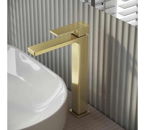 Смеситель для раковины высокий Grossman Style золото сатиновый 520.K35.05.320