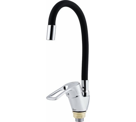 Смеситель для кухни FAUZT гибкий излив, тип См-МОЦБА, черный FZs-833-BL129