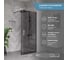 Душевая перегородка, ограждение Reflexion home Walk in 200x90 см, тонированное закаленное стекло 8 мм, черный профиль RX20090TBL-16 3