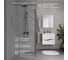 Душевая перегородка, ограждение Reflexion home Walk in 200x90 см, тонированное закаленное стекло 8 мм, черный профиль RX20090TBL-16 5
