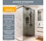 Душевая перегородка, ограждение Reflexion home Walk in 200x100 см, тонированное закаленное стекло 8 мм, черный профиль RX200100TBL-15 2
