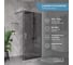 Душевая перегородка, ограждение Reflexion home Walk in 200x100 см, тонированное закаленное стекло 8 мм, черный профиль RX200100TBL-15 3