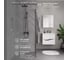 Душевая перегородка, ограждение Reflexion home Walk in 200x100 см, тонированное закаленное стекло 8 мм, черный профиль RX200100TBL-15 8