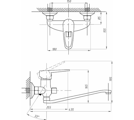 Смеситель для ванны с душем FAUZT тип См-ВУОРНШлА FZs-888-126