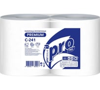 Полотенца бумажные протирочные Protissue С241 двухслойные 2 рулона по 350 метров 25105