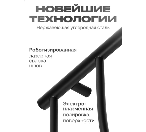 Полотенцесушитель BAUMARK Vega 60/50 Электрический чёрный матовый BM01065H