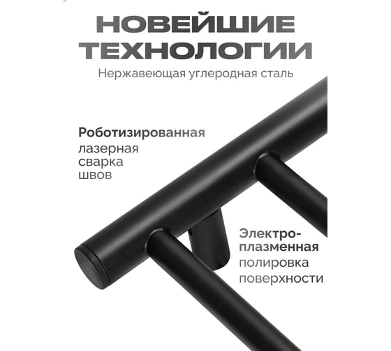 Полотенцесушитель BAUMARK Corral 60/40 Электрический чёрный матовый BM03064H