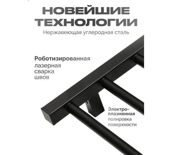 Полотенцесушитель BAUMARK Forest 60/50 Электрический чёрный матовый BM10065H
