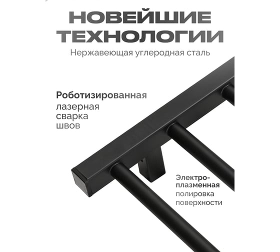 Полотенцесушитель BAUMARK Forest 80/50 Электрический чёрный матовый BM10085H