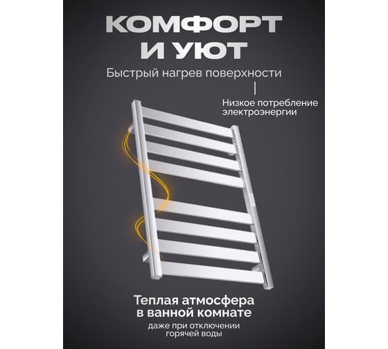 Полотенцесушитель BAUMARK Grande 80/50 Электрический полированный BM08085