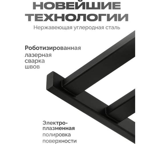 Полотенцесушитель BAUMARK Carrat 60/50 Электрический чёрный матовый BM09065H