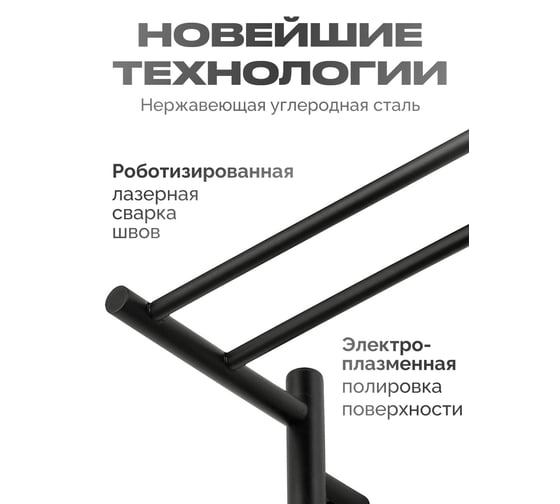 Полотенцесушитель BAUMARK Green 60/40 Электрический чёрный матовый BM04064B