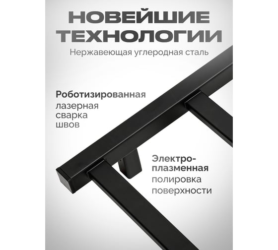 Полотенцесушитель BAUMARK Laguna 60/50 Электрический чёрный матовый BM05065H