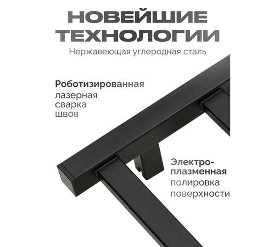 Полотенцесушитель BAUMARK Laguna 80/50 Электрический чёрный матовый BM05085H