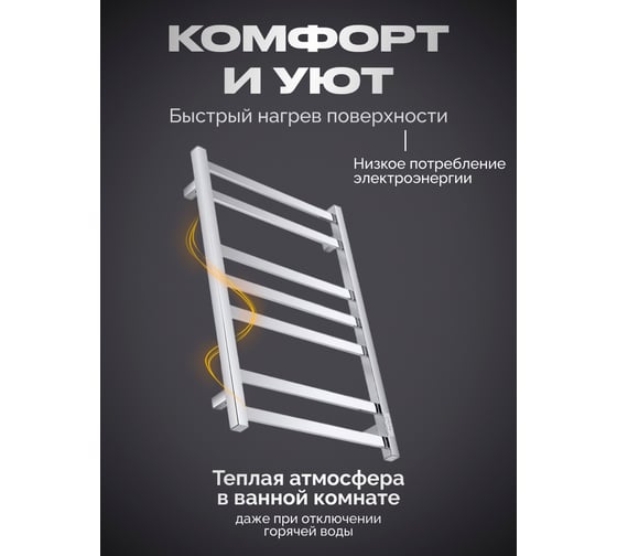 Полотенцесушитель BAUMARK Mango 80/50 Электрический полированный BM07085