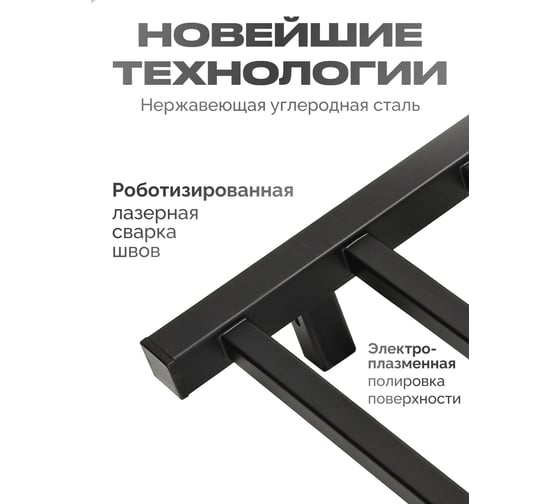 Полотенцесушитель BAUMARK Stark 80/50 Электрический чёрный матовый BM06085H
