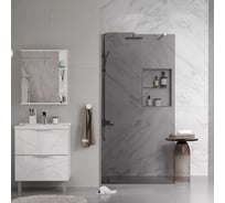 Душевая перегородка, ограждение Reflexion home Reflexion Walk in 200x100см, тонированное закаленное стекло 8мм, хромированный профиль RX200100TCR-19