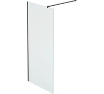 Душевая перегородка, ограждение Reflexion home Reflexion Walk in 200x100см, прозрачное закаленное стекло 8мм, черный профиль RX200100CBL-13
