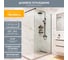 Душевая перегородка, ограждение Reflexion home Reflexion Walk in 200x100см, прозрачное закаленное стекло 8мм, черный профиль RX200100CBL-13 7