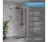 Душевая перегородка, ограждение Reflexion home Reflexion Walk in 200x100см, прозрачное закаленное стекло 8мм, черный профиль RX200100CBL-13 4