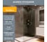 Душевая перегородка, ограждение Reflexion home Reflexion Walk in 200x90см, тонированное закаленное стекло 8мм, хромированный профиль RX20090TCR-20 2