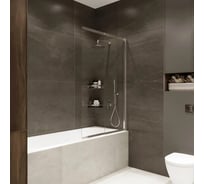 Ограждение на ванну Reflexion home Reflexion 150x90см Slider. Прозрачное закаленное стекло 5мм RX15090CCR-22
