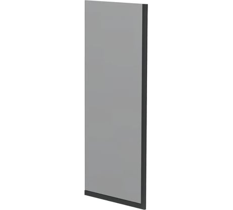 Стеклянная перегородка, ширма на борт ванны Reflexion home Reflexion 140x60см фиксированная, тонированное закаленное стекло 8мм, черный профиль RX14060TBL-05