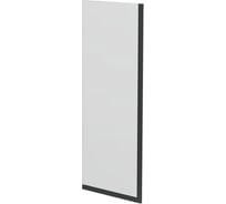 Стеклянная перегородка, ширма на борт ванны Reflexion home Reflexion 140x60см фиксированная, прозрачное закаленное стекло 8мм, черный профиль RX14060CBL-02