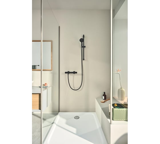 Душевой гарнитур GROHE Tempesta 110 2jet со штангой 60 см, матовый черный 261622433