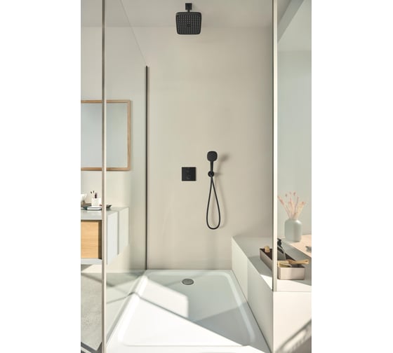 Подключение для душевого шланга GROHE Tempesta с держателем ручного душа, матовый черный 286282431