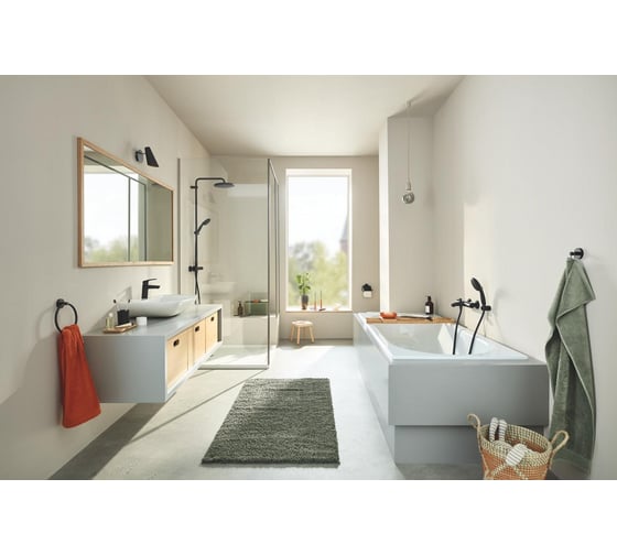 Смеситель для ванны GROHE Eurosmart внешнего монтажа, матовый черный 333002433