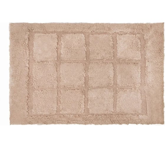 Коврик для ванной Этель Bricks 50x80 см, цвет шоколад, 70% хлопок, 30% п/э,1600 г/м2 9573014