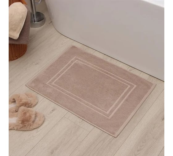 Махровый коврик Этель Classic, цвет бежевый, 50x70 см, 100% хлопок, 730 г/м2 9848988