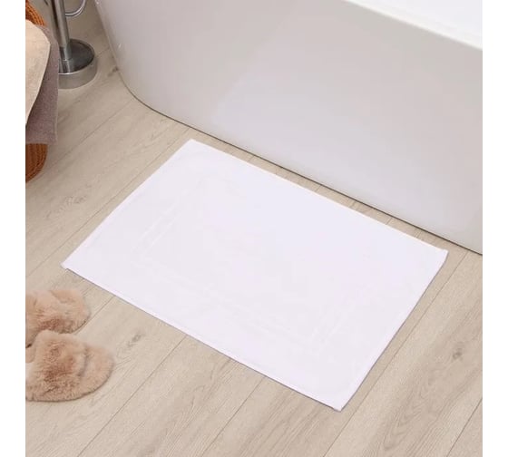Махровый коврик Этель Classic, цв. белый, 50x70 см, 100% хлопок, 730 г/м2 9848984