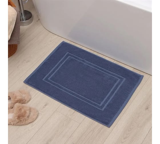 Махровый коврик Этель Classic, цвет синий, 50x70 см, 100% хлопок, 730 г/м2 9848990