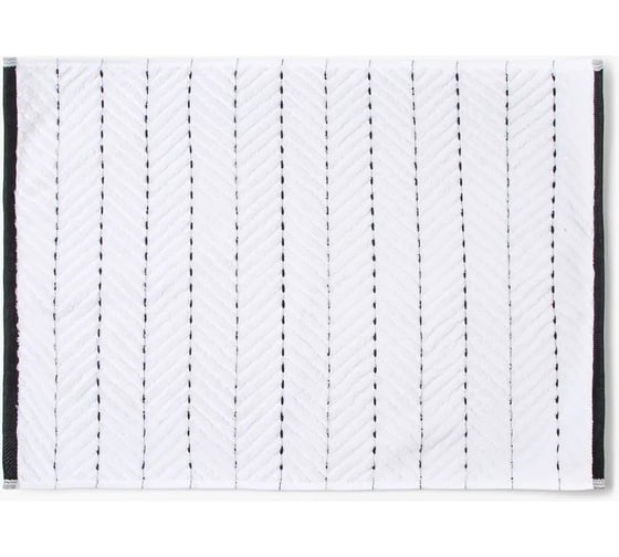 Махровый коврик Этель Lines, цвет белый, 50x70 см, 100% хлопок, 750 г/м2 9848972 1