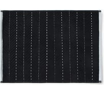 Махровый коврик Этель Lines, цвет чёрный, 50x70 см, 100% хлопок, 750 г/м2 9848975