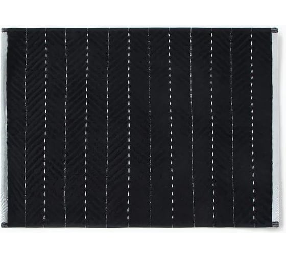 Махровый коврик Этель Lines, цвет чёрный, 50x70 см, 100% хлопок, 750 г/м2 9848975