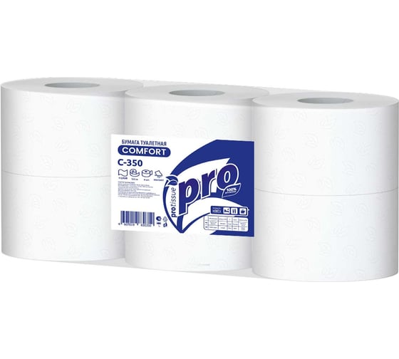 Туалетная бумага Protissue 1 слой, 525 м, 6 рулонов С350 25981