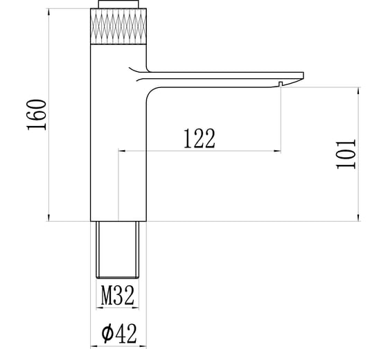 Смеситель для раковины Savol хром, золото S-601810AB 23398
