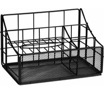 Органайзер для косметики и мелочей металлический ОФИСМАГ 4 секции, MONTE VITA, 160x240x150 мм, черная, 272480