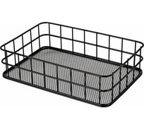 Органайзер корзинка для косметики и мелочей металлическая ОФИСМАГ MONTE VITA, 242x162x63 мм, черный, 272482