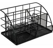 Органайзер для косметики и мелочей металлический ОФИСМАГ 5 секций, MONTE VITA, 140x220x127 мм, чёрный, 272478