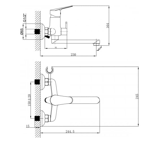 Смеситель Lemark Partner универсальный LM6513C