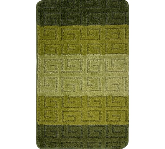 Коврик для ванной комнаты Dekorelle Bravo зеленый, 50x80см BrM02-2