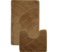 Комплект ковриков для ванной комнаты Dekorelle Bravo коричневый, 50x80см+50x40см Brk09-5